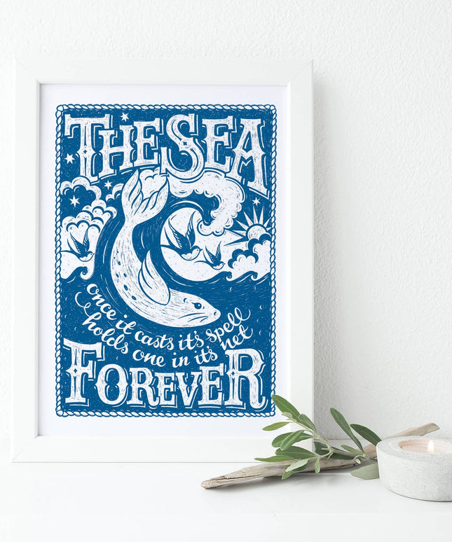 The Sea Nautical Print - A4