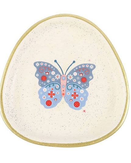 Floral ButterflyTrinket Dish