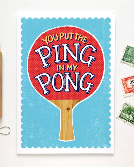 Ping Pong Love Card