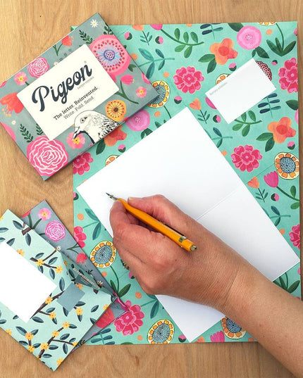 Wildflower Pigeon *Floral Letter Writing Pack * Pack of 6 Letters