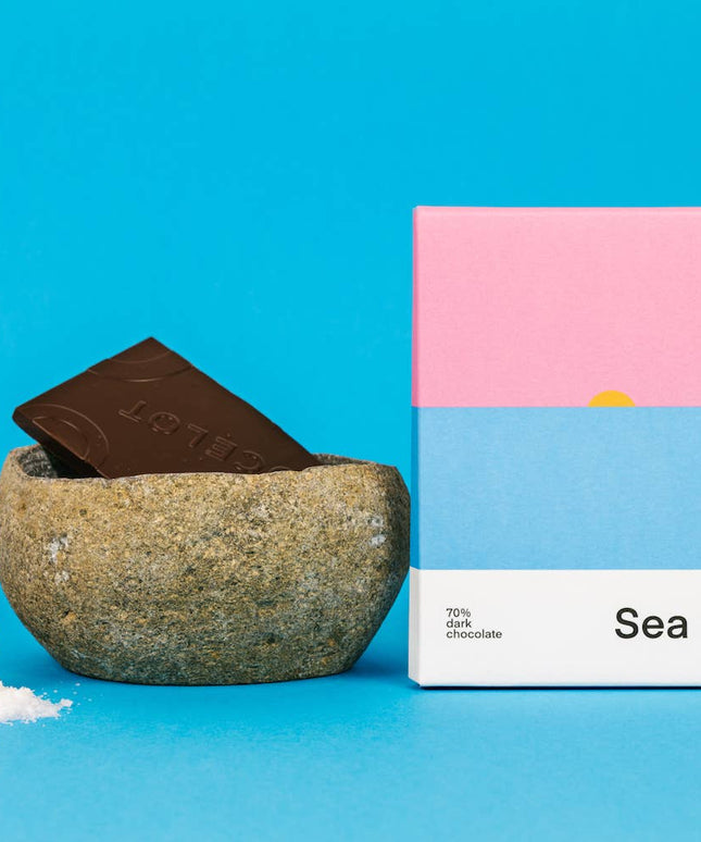 Organic 70% Dark Chocolate bar * Sea Salt  70g