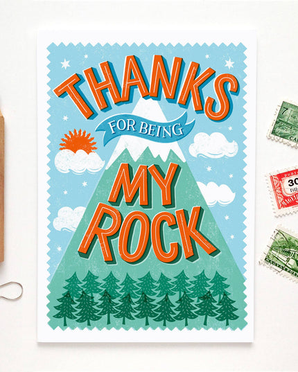 Thanks For Being My Rock Card