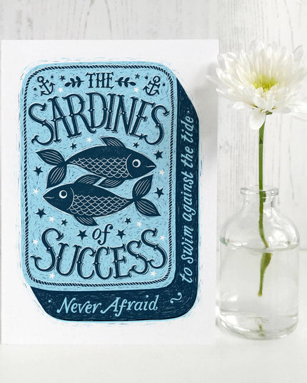Sardines of Success Encouragement Card