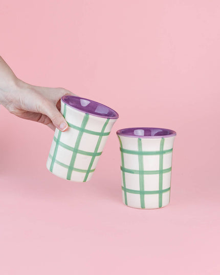 Ceramic Cups - Hand-Painted Coffee Mugs from Spain - Esmeralda
