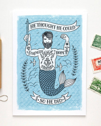 Merman Congratulations Card