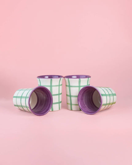 Ceramic Cups - Hand-Painted Coffee Mugs from Spain - Esmeralda