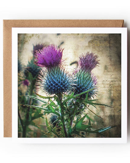 Thistle Emblem Textured Card