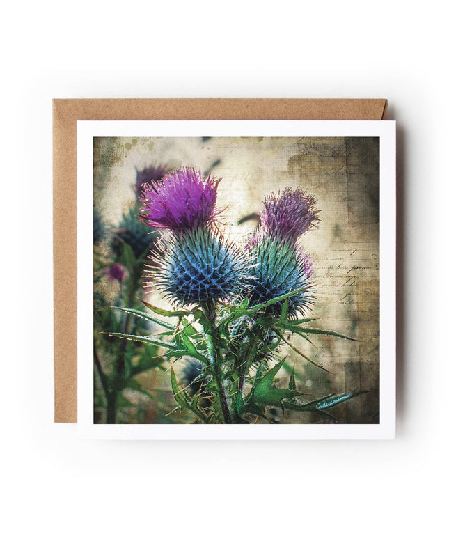 Thistle Emblem Textured Card