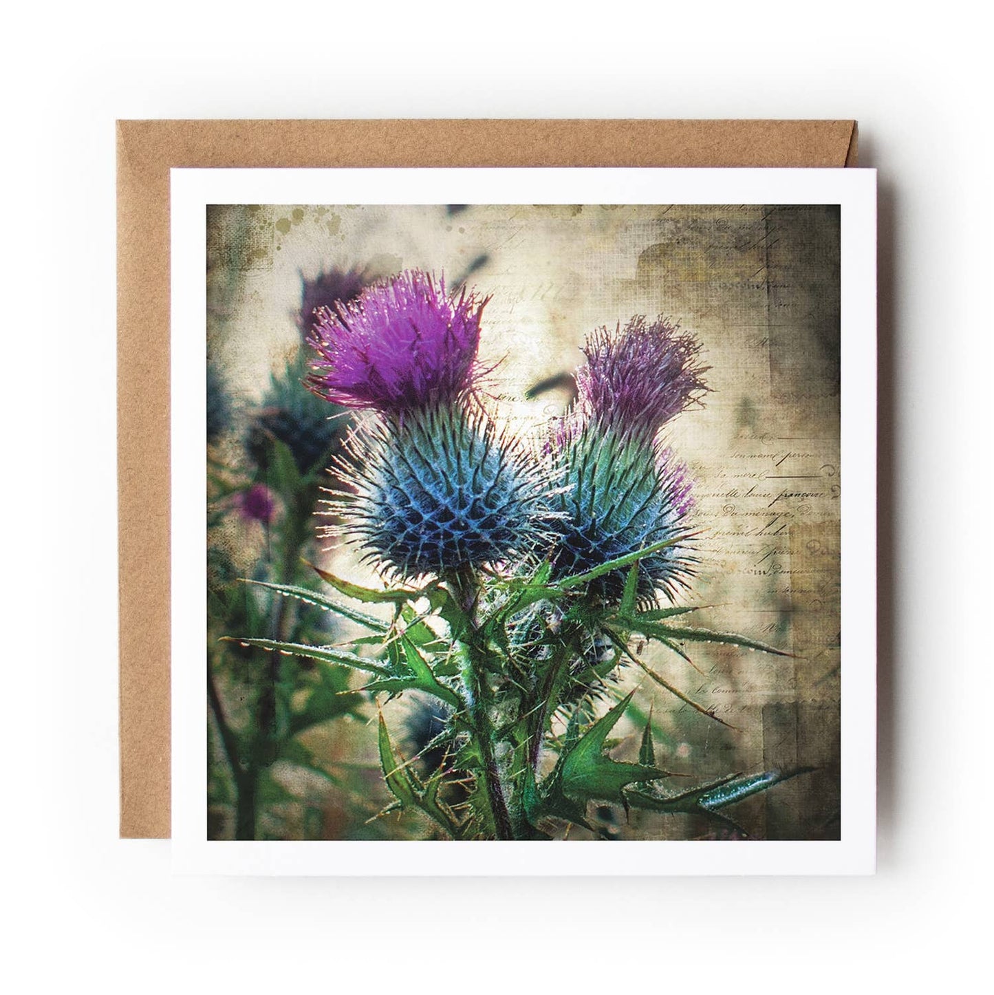 Thistle Emblem Textured Card