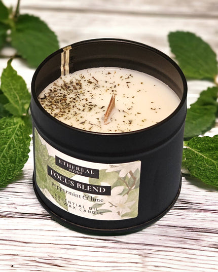 Soy Wax Candle *Focus Blend* Peppermint & Lime