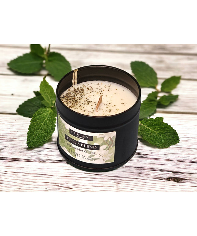 Soy Wax Candle *Focus Blend* Peppermint & Lime