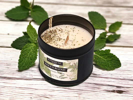 Soy Wax Candle *Focus Blend* Peppermint & Lime