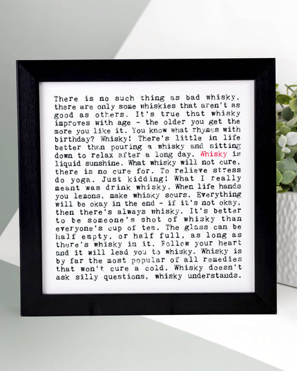 Whisky Quotes Unframed Print, Scotch Whisky Drinkers Gift