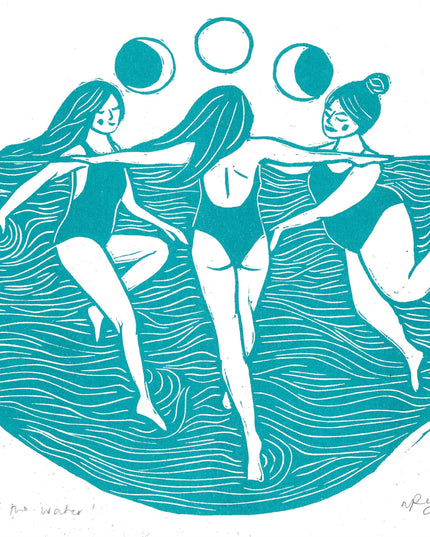 Women of the Water Riso Print *moon cycle, wild swim, friend*