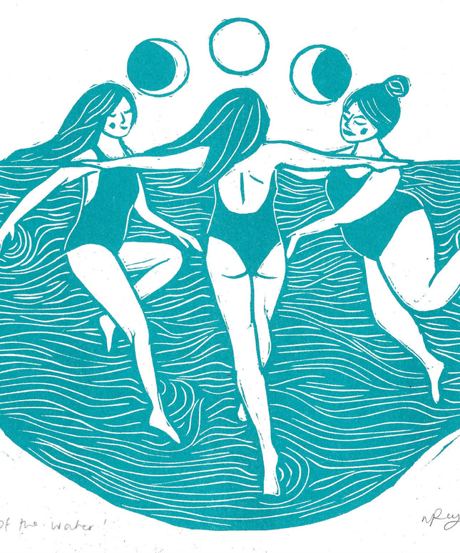 Women of the Water Riso Print *moon cycle, wild swim, friend*