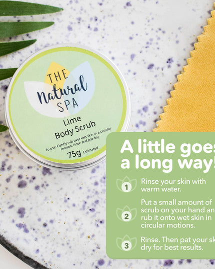 Lime Natural Body Scrub - 75g tin - Letterbox