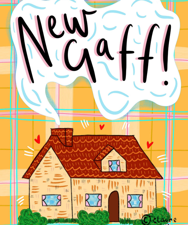‘New Gaff!' A6 Greetings Card