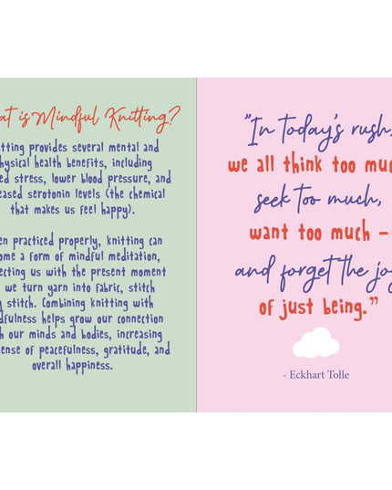 Mindful Knits Gift Book: Mindfulness & Knitting Patterns