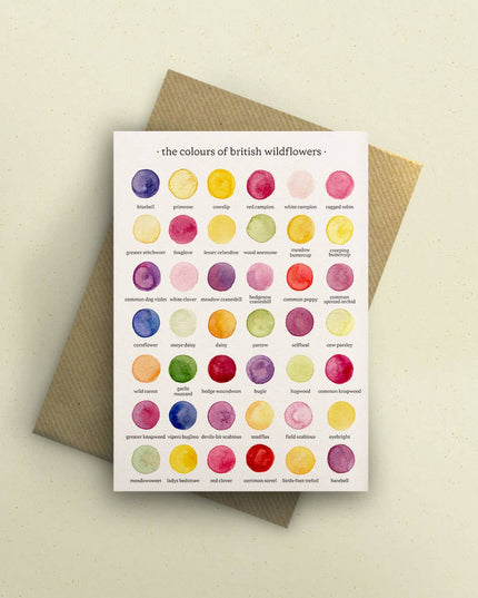 The Colours of British Wildflowers Greetings Card