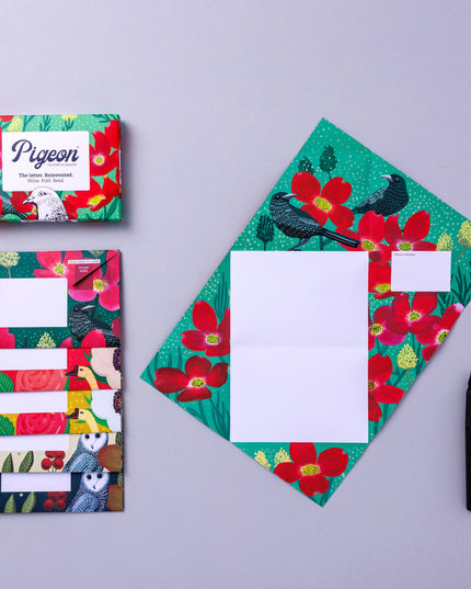 Dusk to Dawn Pigeon, Folding Letter Writing Set – Pack of 6