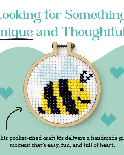 'Bee Happy!' Mini Matchbox Cross Stitch Kit