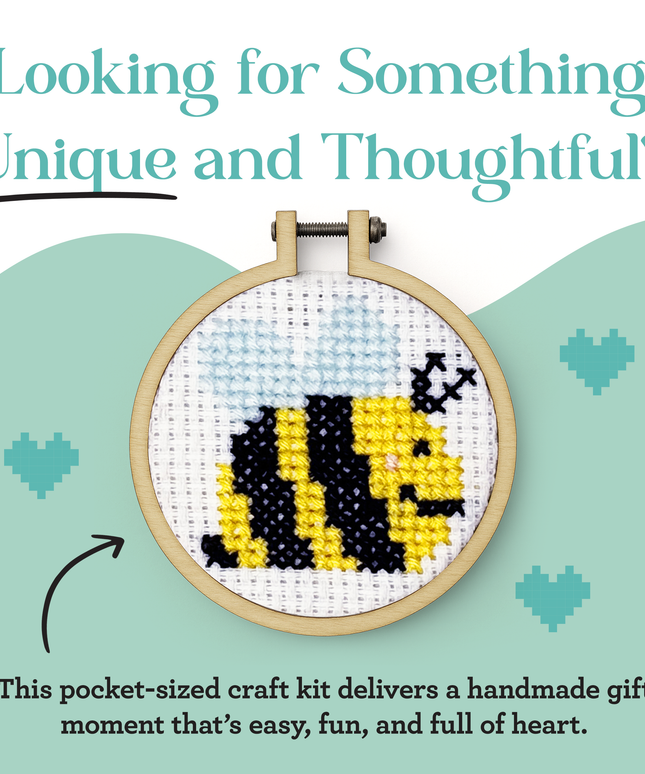 'Bee Happy!' Mini Matchbox Cross Stitch Kit