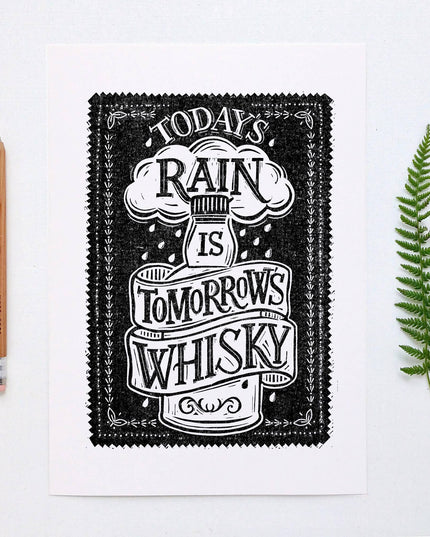 Scottish Whisky Print - BLACK / A4