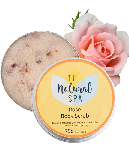 Rose Natural Body Scrub - 75g tin - Letterbox