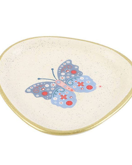 Floral ButterflyTrinket Dish