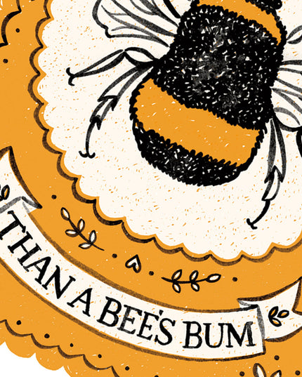 Bee Card - Lino Art