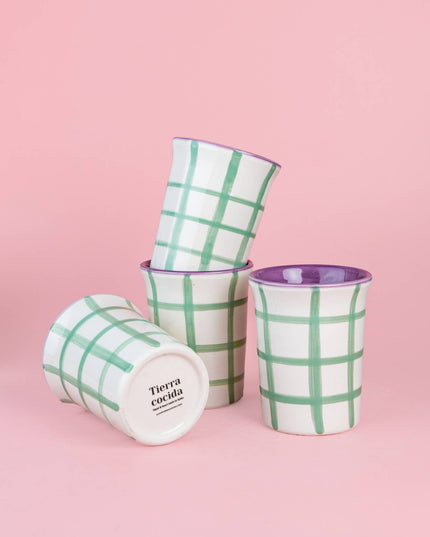 Ceramic Cups - Hand-Painted Coffee Mugs from Spain - Esmeralda
