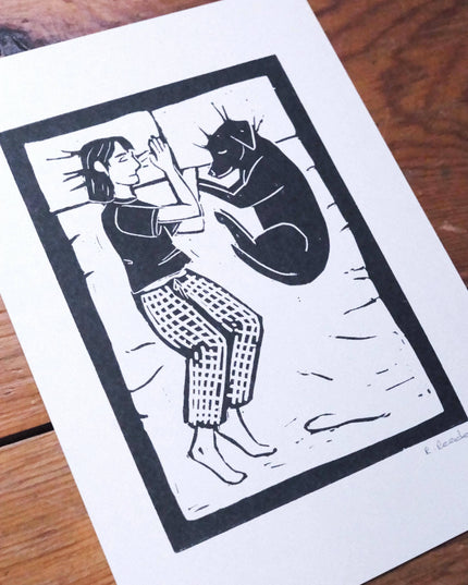 Dogs Before Dudes - A5 Risograph Print