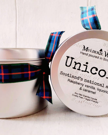 Unicorn Mythical Sweet Scent Scottish Scots Gift Candle