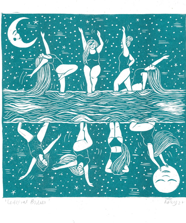 Celestial Bodies Riso *swimming, friends, ocean, mooncycle*