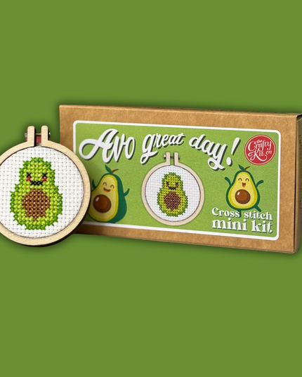 'Avo Great Day!' Mini Matchbox Cross Stitch Kit