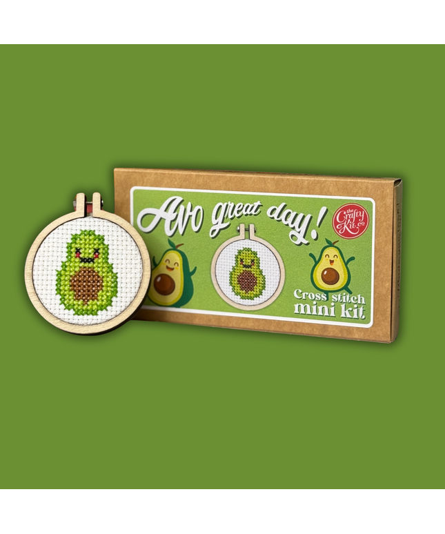 'Avo Great Day!' Mini Matchbox Cross Stitch Kit