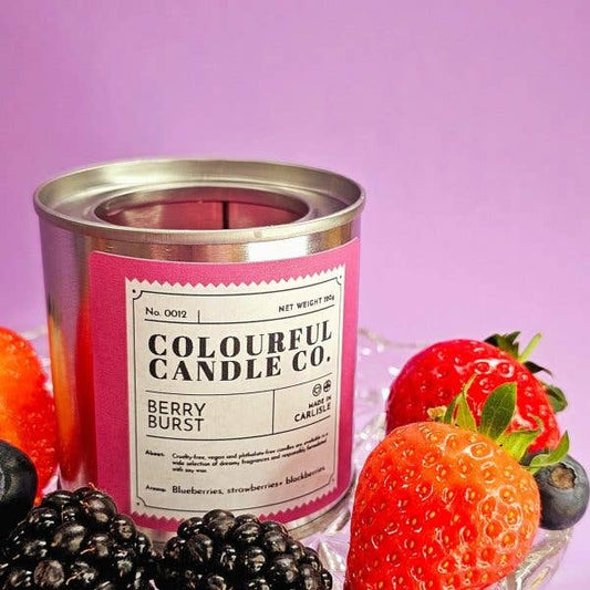 Berry Burst Soy Wax Paint Tin Candle