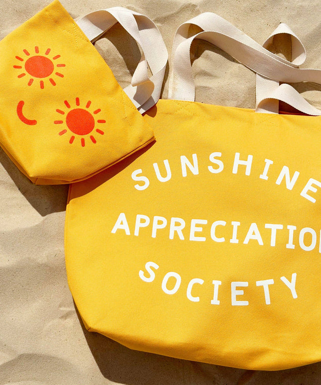 Sunshine Appreciation Society - Yellow Canvas Tote Bag