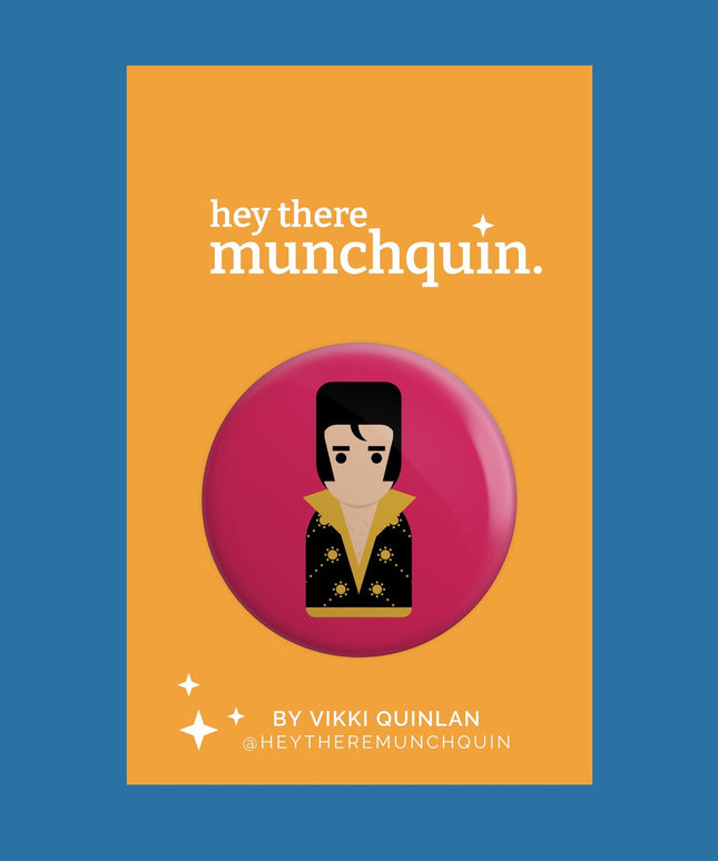 Elvis Presley - Cute, minimalist design - 38mm button badge
