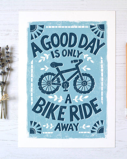 Bike Ride Print - A4