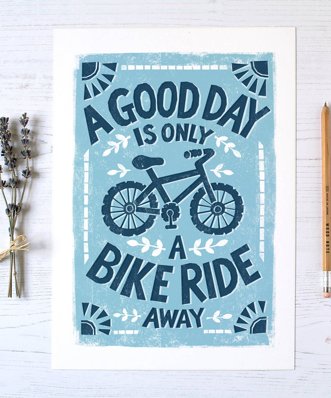 Bike Ride Print - A4