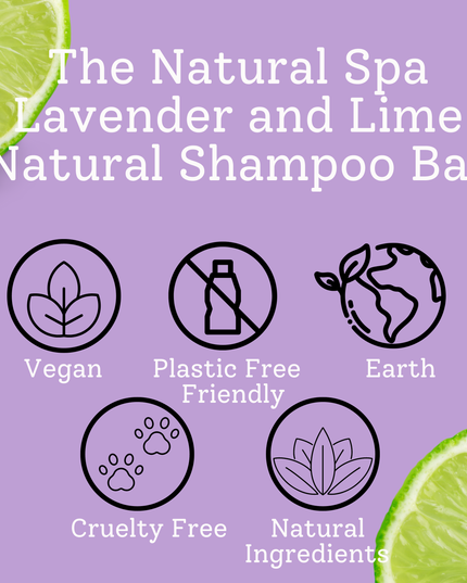 Lavender and Lime Shampoo Bar - Suitable for all hair types