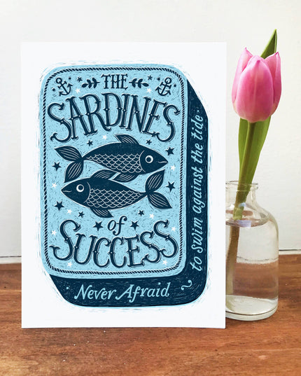 Sardines of Success Encouragement Card