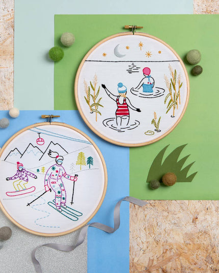 Wild Swimming Embroidery Kit (Swim) | Beginner Craft Kit