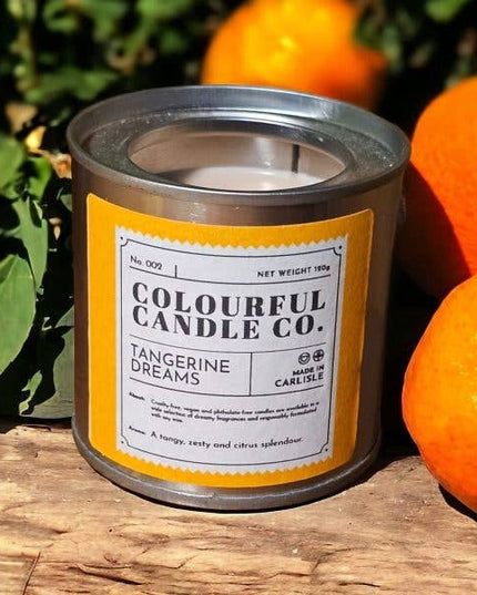 Tangerine Dream Soy Wax Paint Tin Candle