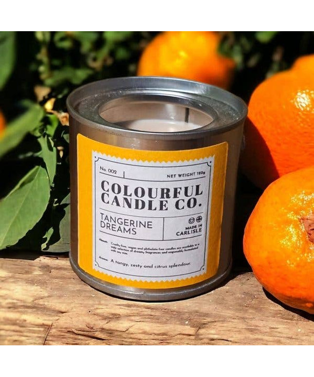 Tangerine Dream Soy Wax Paint Tin Candle