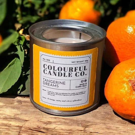 Tangerine Dream Soy Wax Paint Tin Candle