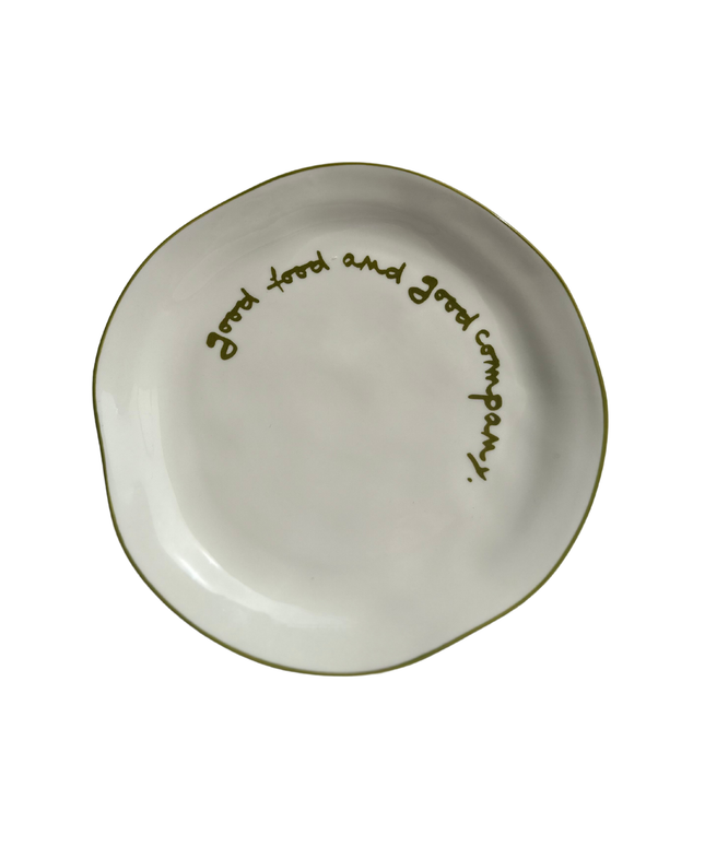 Statement Plate - 'good food and good company.'