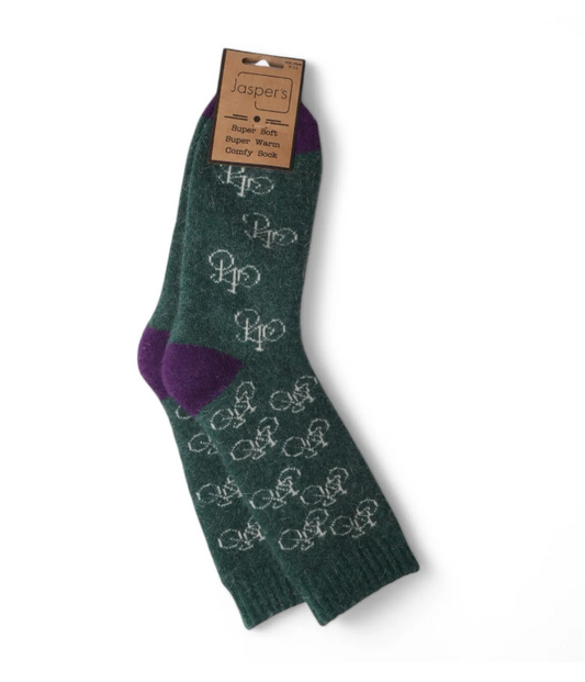 Super Cosy Men’s Socks - BICYCLES/ Green