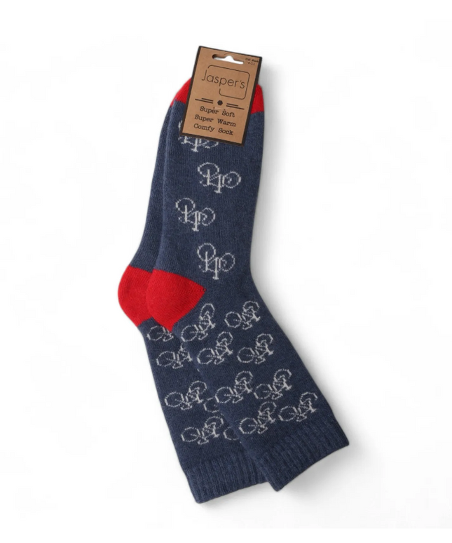 Super Cosy Men’s Socks - BICYCLES/ Navy
